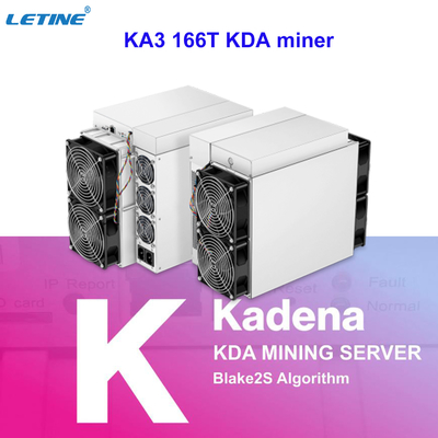 가장 강력한 앤트미네르 ka3 KDA Blake2S  공기-냉각 광부 166번째 이익 100USD 이상
