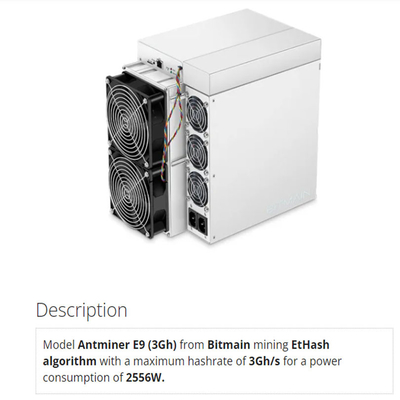 비트마인 Asic 앤트미네르 E9 3Gh/S 2556W 비트마인 앤트미네르 e9 수익성 에트하시 ETH ETC 가장 유리한 ASIC (원칩주문형 반도체)