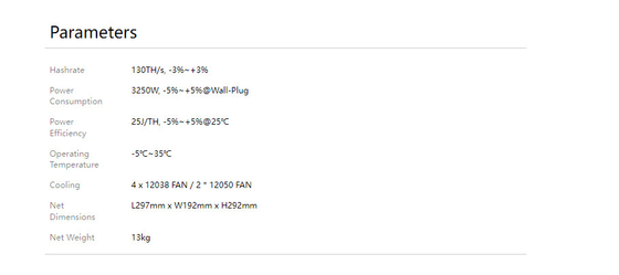 BTC 비트코인 채굴기 아발론 A1366 130번째 3250W SHA-256 높은 하시라테