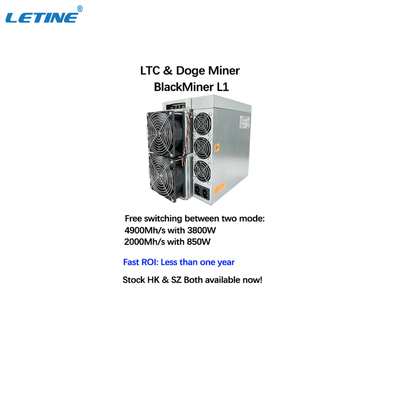 빨리 ROI 고이익 Asic 광부 기계 블랙미네르 L1 4900MH 2000MH LTC 총독 동전