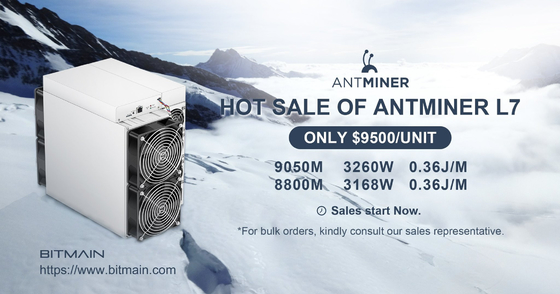 DOGE LTC L7 9050M Asic 광부 기계 Bitmain Antminer L7 9050M 9300M 9500M