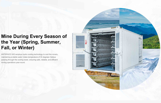광부를 냉각시키는 S19pro Hyd 177T 비트코인 Asic 광부 BTC / 비치 / BSV SHA256 수력전기