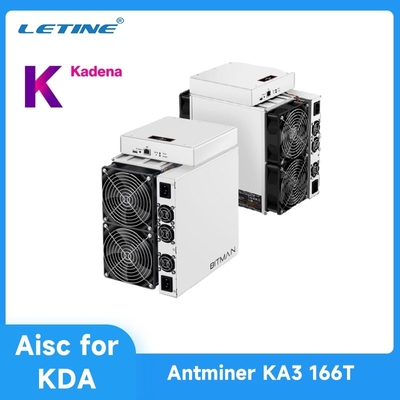 RJ45 이더넷을 채굴하는 비트마인 아이스크 앤트미네르 KDA 광부 KA3 166T 3154W Kda