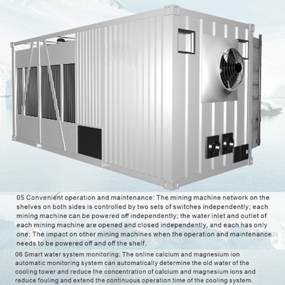 235kw Bitmain Antminer Hydro 컨테이너 물 냉각 광부 컨테이너