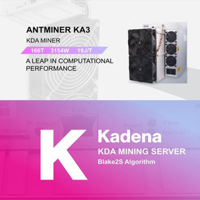 166T 3154W KDA Asic 광부 비트마인 앤트미네르 KA3 166th/S를 블록체인