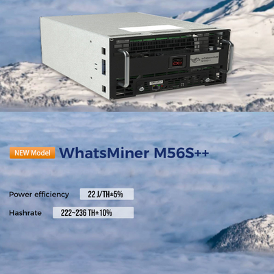 최대 하시라테와 SHA-256 알고리즘을 채굴하는 위하트셰미네르 M56S M56S++ 마이크로브트
