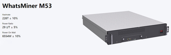 위하트셰미네르 M53s+ M53s  M33S+ M33S++ 마이크로브트 비트코인 Asic 광부 물 냉각 기계