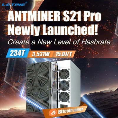 선물 비트코인 마이너 S21 Pro 234T 3510W 15J/T BTC BCH BSV SHA256 공기 냉각 마이너