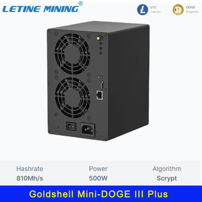 미니-DOGE III 플러스 골드셸 광산 알고리즘 810Mh/s 500W DG1 DG1+ L7 L9 LTC DOGE 광산