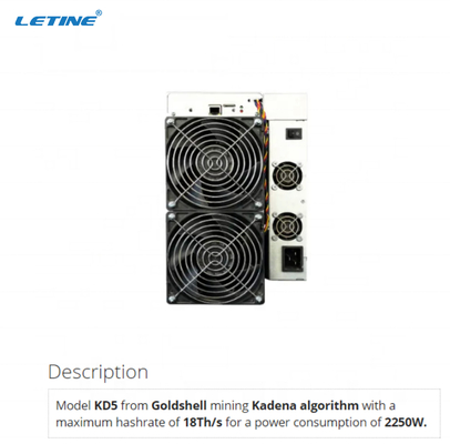 카데나 알고리즘 18번째 2250W 금 원자각 앤트미네르 KD5 KDA 인터페이스 이더넷