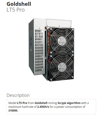 LT5 프로 금 원자각 스크라이프트 알고리즘 광부 2.45Gh 3100W