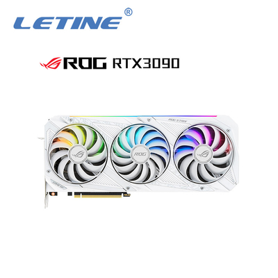 24GB GDDR6X 1890 마하즈 지지와 높은 하시라테 ROG-STRIX-RTX3090-O24G-WHITE 그래픽 카드는 과다한 클럭 수를 설정합니다