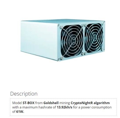 13.92kh/S 금 원자각 크립토나이트 Asic 광부 ST-박스 61W