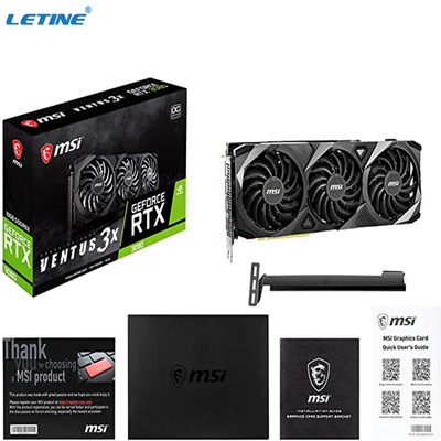 MSI 지포스 RTX 3080 VENTUS 3X 10GB GDDR6X 광부 그래픽 카드 HDMI 인터페이스 8gb 그래픽 카드
