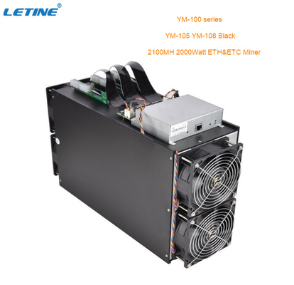 YM-100 시리즈 YM-105 YM-108 검정색 ETH&ETC 광부 2100MH 2000Watt명