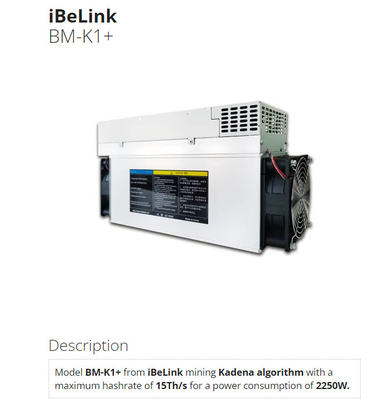 이베링크 Bm K1+ 광부 15Th/S 마이닝 카데나 알고리즘 광부 2250w